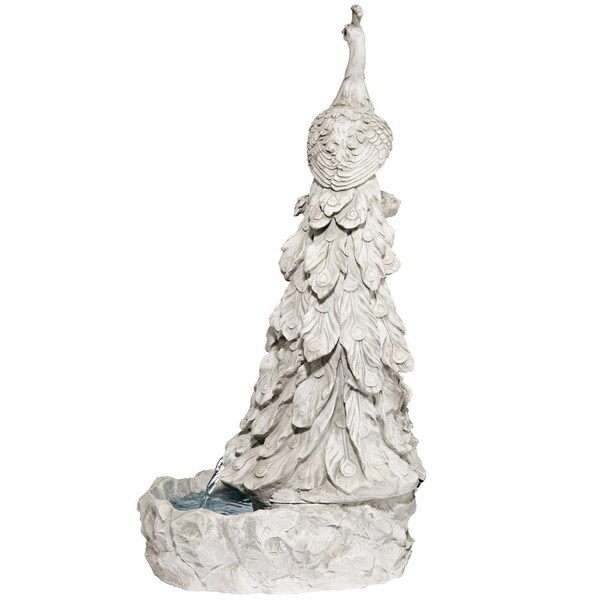 Design Toscano Staverden Castle Peacock Sculptural Fountain - KY6178