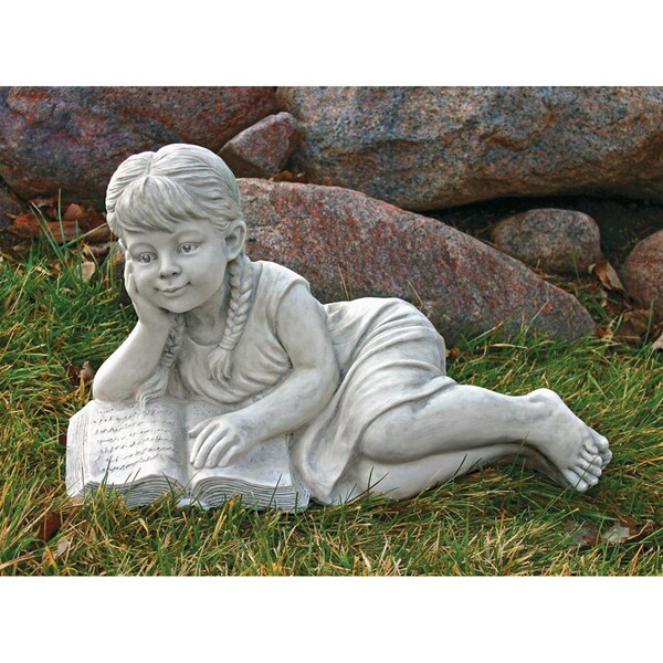 Design Toscano Reading Rebecca Garden Scholar Statues: Set of Two - SH9380388