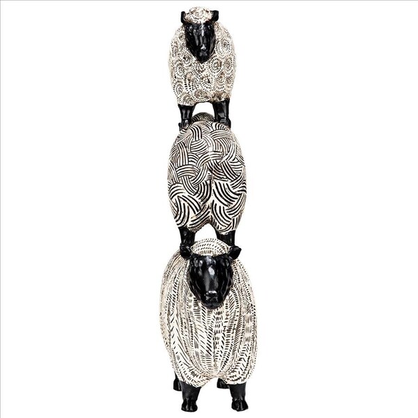 Design Toscano Stacked Sheep Spirit Animal Statue - QL1502