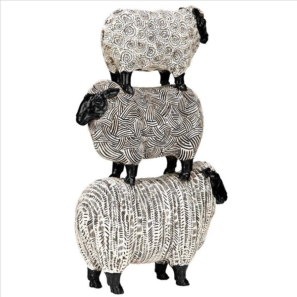 Design Toscano Stacked Sheep Spirit Animal Statue - QL1502