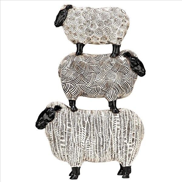 Design Toscano Stacked Sheep Spirit Animal Statue - QL1502