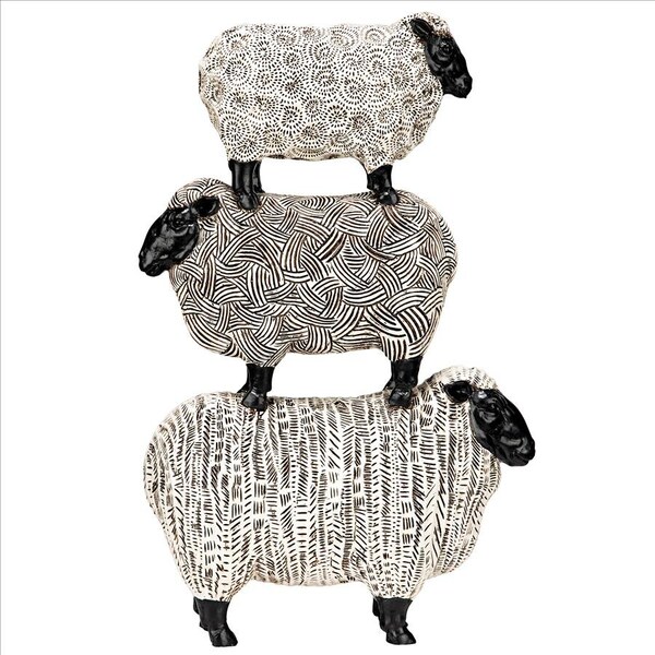 Design Toscano Stacked Sheep Spirit Animal Statue - QL1502
