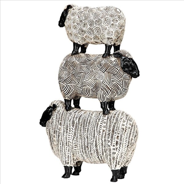 Design Toscano Stacked Sheep Spirit Animal Statue - QL1502
