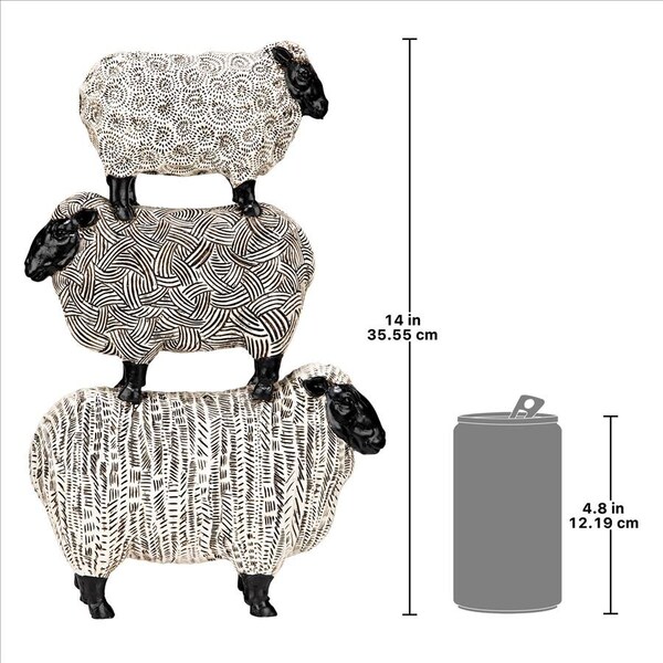 Design Toscano Stacked Sheep Spirit Animal Statue - QL1502