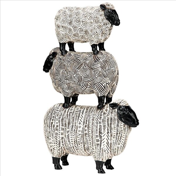 Design Toscano Stacked Sheep Spirit Animal Statue - QL1502