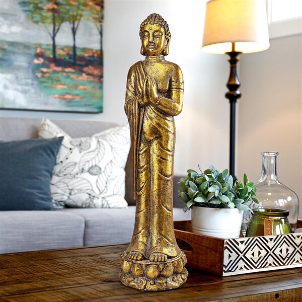 Design Toscano Golden Serenity Buddha Asian Statue - FU13264