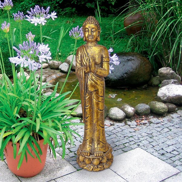 Design Toscano Golden Serenity Buddha Asian Statue - FU13264
