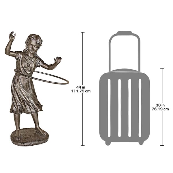 Design Toscano Harriet Hula Hooping Girl Garden Statue - KY1210