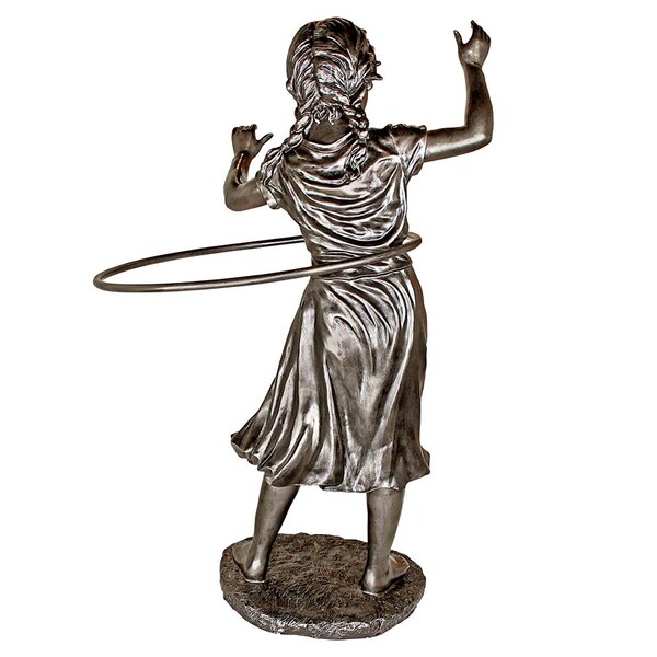 Design Toscano Harriet Hula Hooping Girl Garden Statue - KY1210