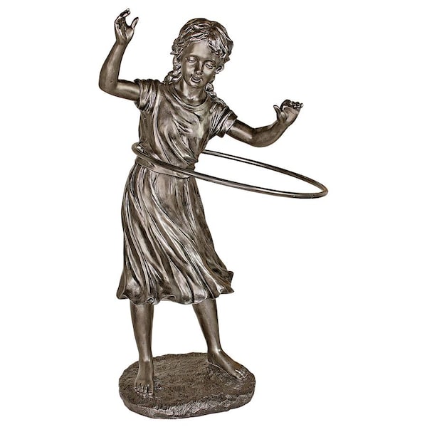 Design Toscano Harriet Hula Hooping Girl Garden Statue - KY1210