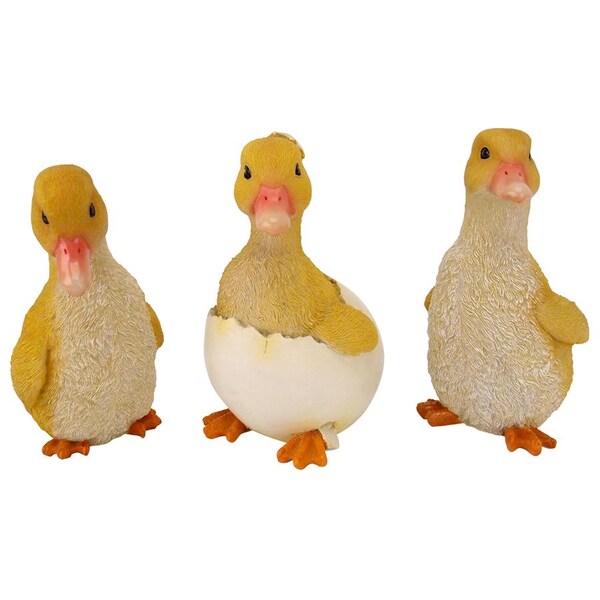 Design Toscano Duckling Brood Garden Statues: Set of Three - QM200