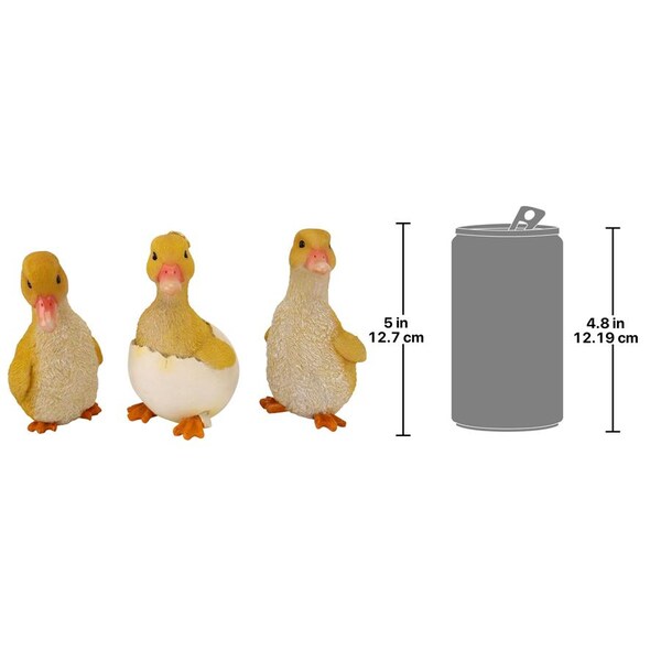 Design Toscano Duckling Brood Garden Statues: Set of Three - QM200