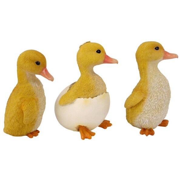 Design Toscano Duckling Brood Garden Statues: Set of Three - QM200