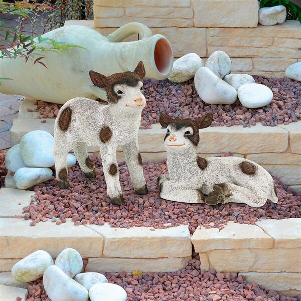 Design Toscano New Kids on the Farm Baby Goat Animal Statues: Set of Two - QM92305