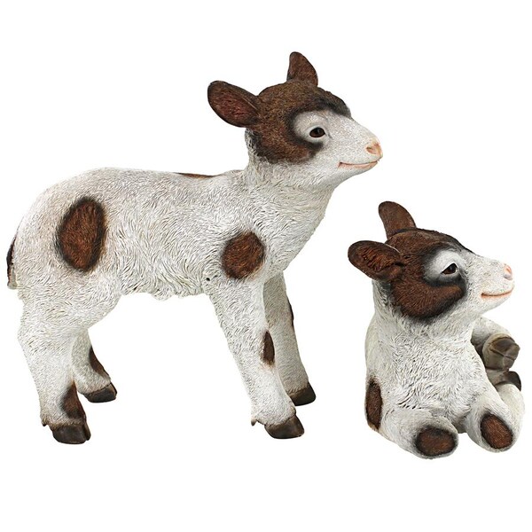 Design Toscano New Kids on the Farm Baby Goat Animal Statues: Set of Two - QM92305