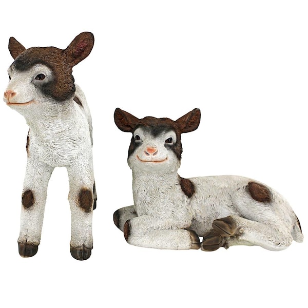 Design Toscano New Kids on the Farm Baby Goat Animal Statues: Set of Two - QM92305