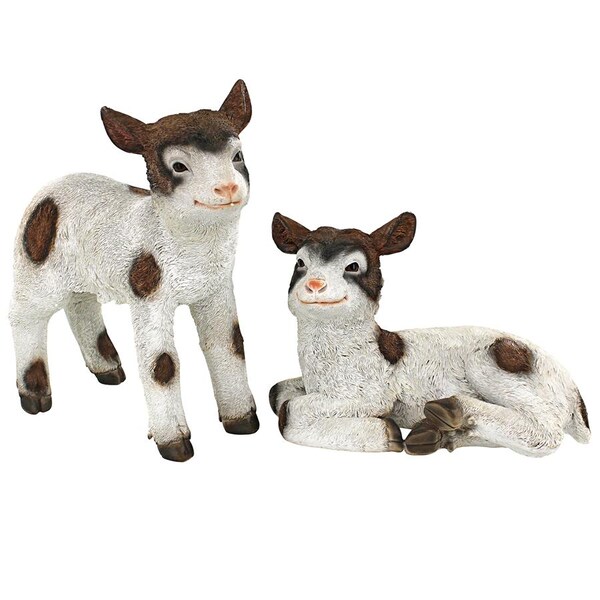 Design Toscano New Kids on the Farm Baby Goat Animal Statues: Set of Two - QM92305