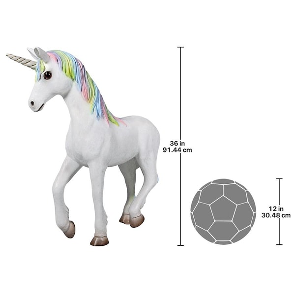 Design Toscano Shimmer the Mystical Magical Standing Unicorn Statue - NE170170