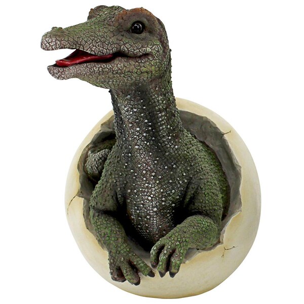 Design Toscano Prehistoric Spinosaurus Dinosaur Egg Hatchling Garden Statue - QM2824700
