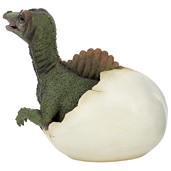 Design Toscano Prehistoric Spinosaurus Dinosaur Egg Hatchling Garden Statue - QM2824700