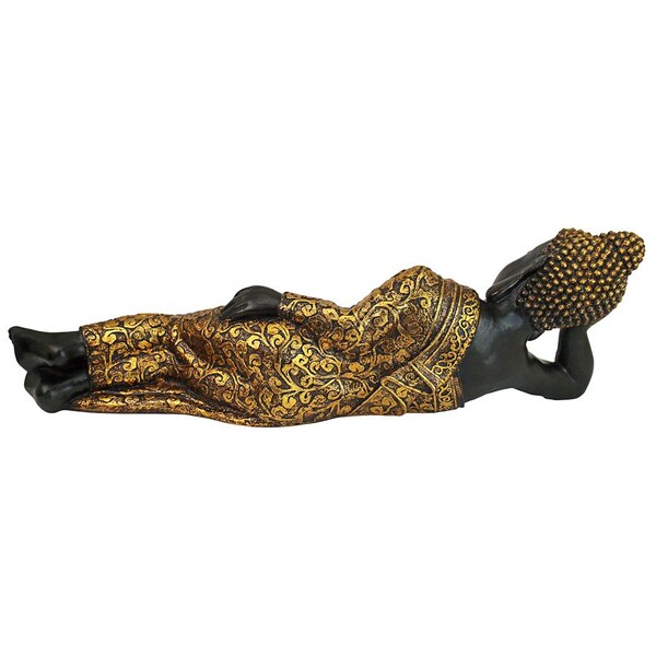 Design Toscano The Golden Kiss Reclining Buddha Statue - LY89060
