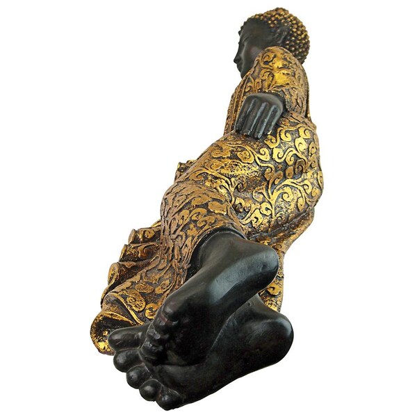 Design Toscano The Golden Kiss Reclining Buddha Statue - LY89060