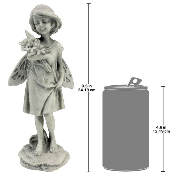 Design Toscano Rose Garden Fairy with Flowers Statue - SH9403611