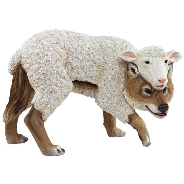 Design Toscano Wolf in Sheep's Clothing Garden Statue - QM2803500