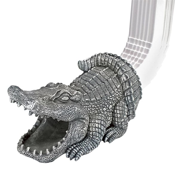 Design Toscano Swamp Alligator Gutter Guardian Downspout Statue - QM7512080