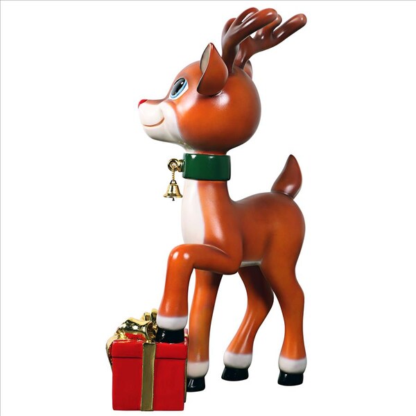Design Toscano Belle, Santa's Red-Nosed Christmas Reindeer Statue - NE210107