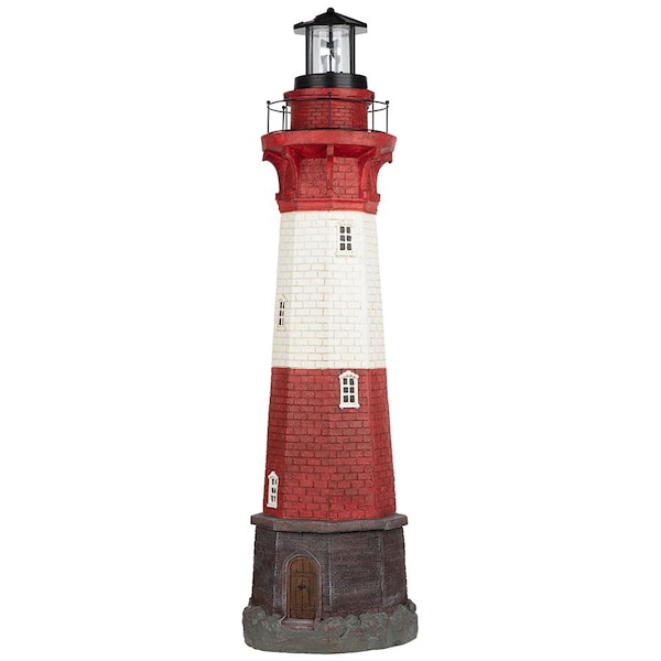 Design Toscano Coastal Shoal Lighthouse Solar Beacon Statue - SH86920