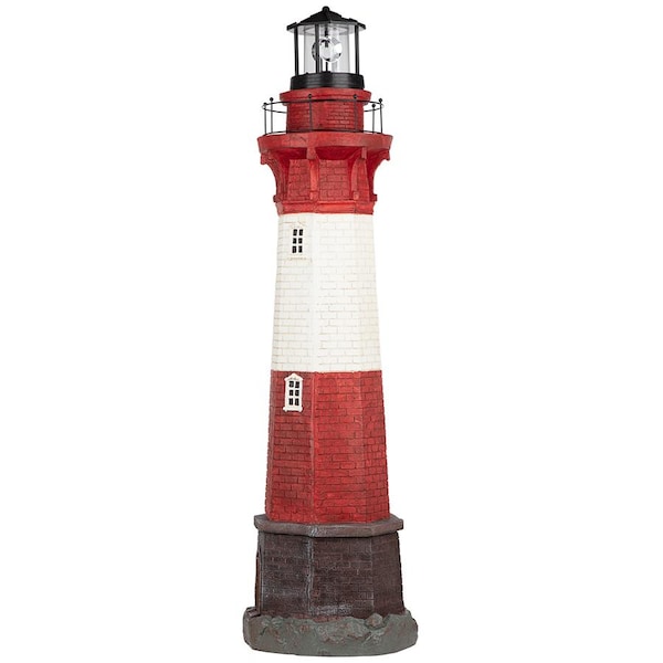 Design Toscano Coastal Shoal Lighthouse Solar Beacon Statue - SH86920