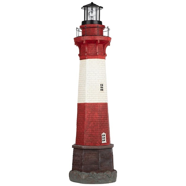 Design Toscano Coastal Shoal Lighthouse Solar Beacon Statue - SH86920