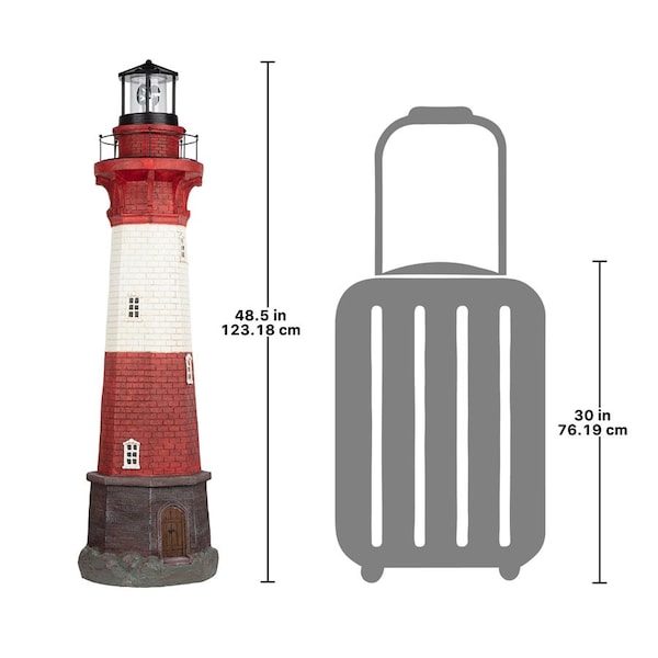 Design Toscano Coastal Shoal Lighthouse Solar Beacon Statue - SH86920