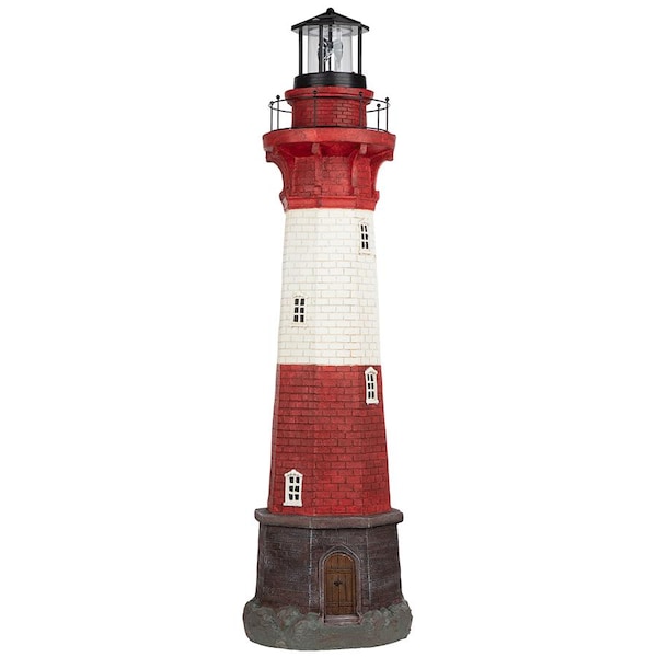 Design Toscano Coastal Shoal Lighthouse Solar Beacon Statue - SH86920