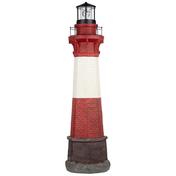 Design Toscano Coastal Shoal Lighthouse Solar Beacon Statue - SH86920