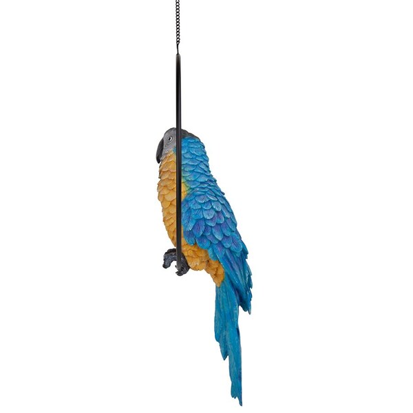 Design Toscano Polly in Paradise Parrot on Ring Perch: Large - NG32112