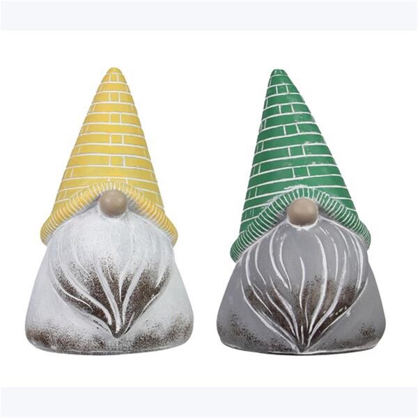 Patio Trasero Cement Gnome Garden Decor, 2 Assorted Color - PA3285960