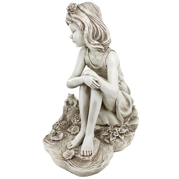 Design Toscano Pausing by the Pond Little Girl Garden Statue - LY819163