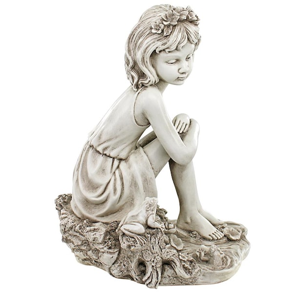 Design Toscano Pausing by the Pond Little Girl Garden Statue - LY819163