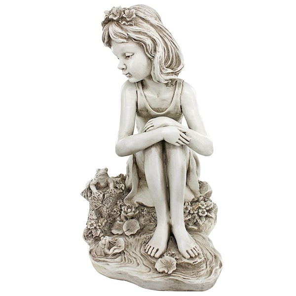 Design Toscano Pausing by the Pond Little Girl Garden Statue - LY819163