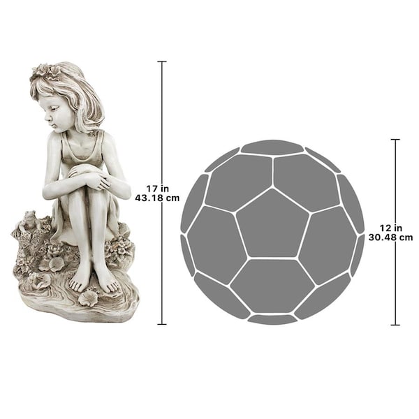 Design Toscano Pausing by the Pond Little Girl Garden Statue - LY819163