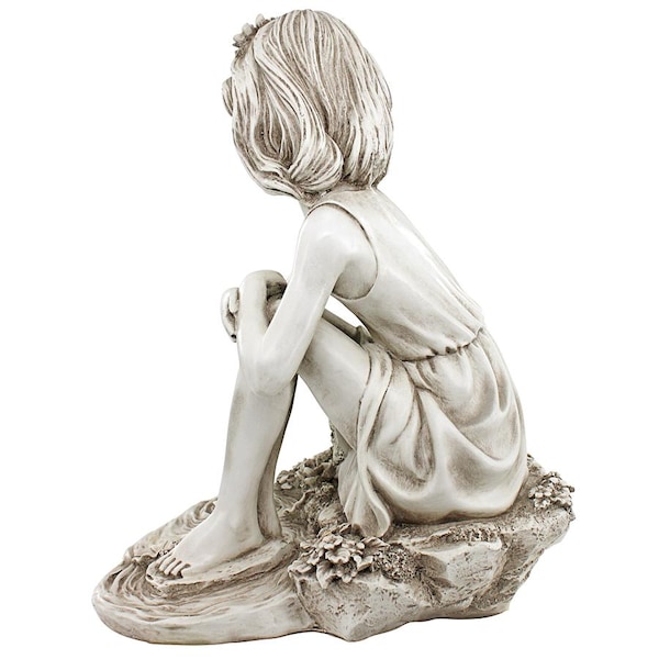 Design Toscano Pausing by the Pond Little Girl Garden Statue - LY819163