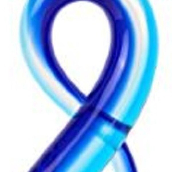 Homeroots Stylish Musical Clef Glass Sculpture, Light Blue - 386756