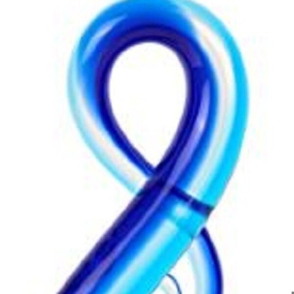 Homeroots Stylish Musical Clef Glass Sculpture, Light Blue - 386756