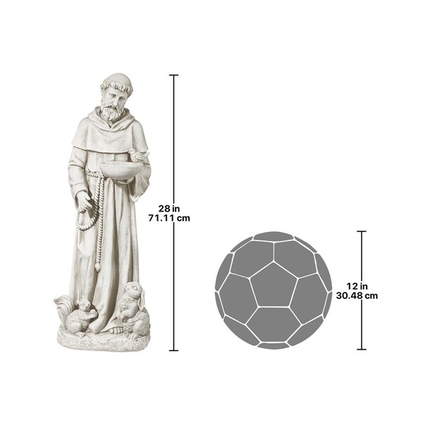 Design Toscano Nature's Nurturer, St. Francis Sculpture: Medium - LY815059