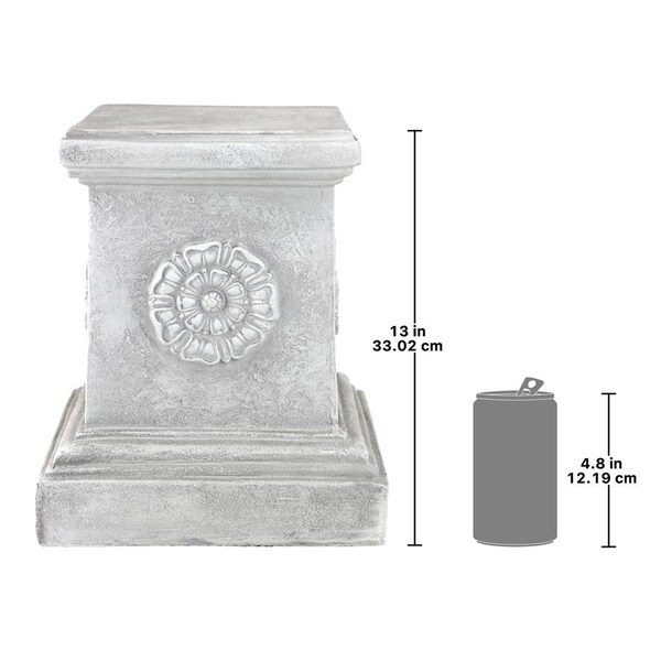 Design Toscano English Rosette Garden Sculptural Plinth: Large - CL5194