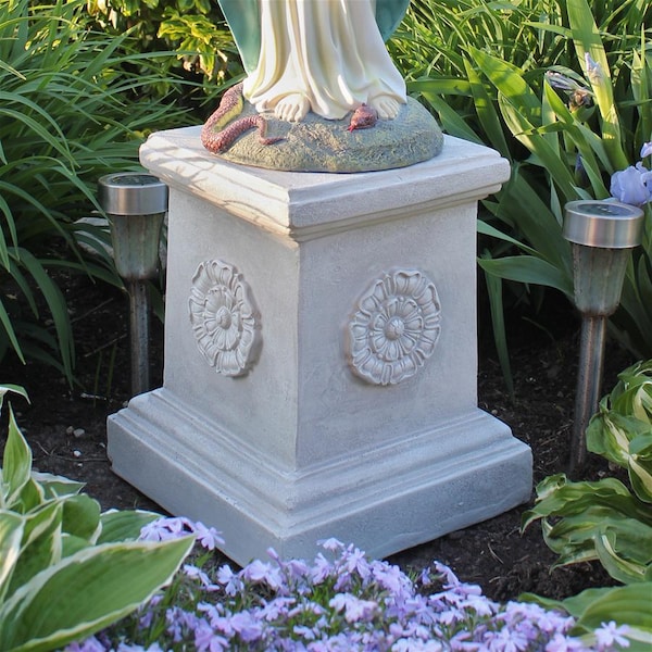 Design Toscano English Rosette Garden Sculptural Plinth: Large - CL5194