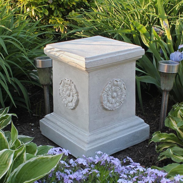 Design Toscano English Rosette Garden Sculptural Plinth: Large - CL5194