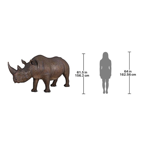 Design Toscano Life-Sized Rhinoceros Statue - NE140042